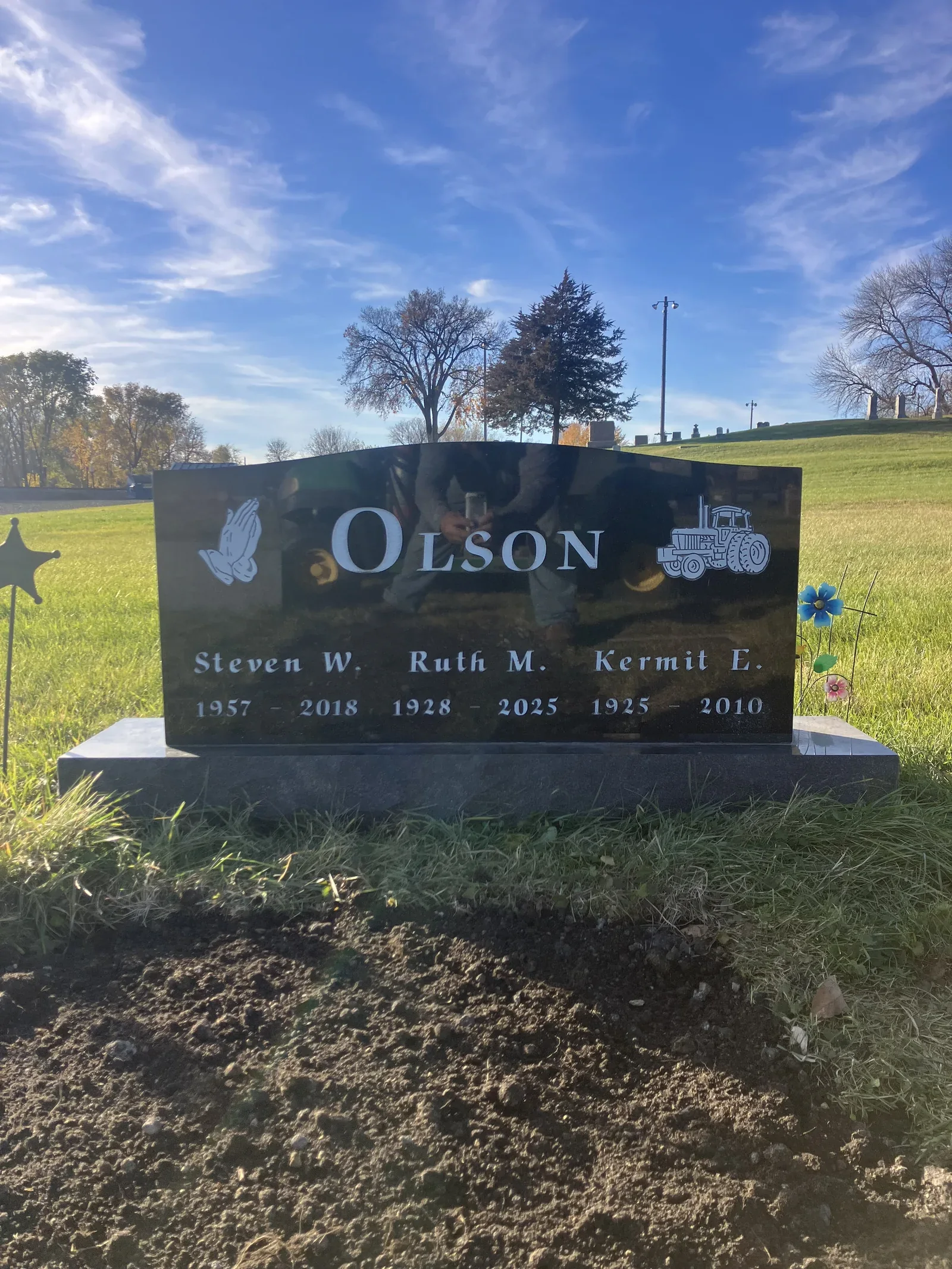 Cemetery lettering by LetterNstone
