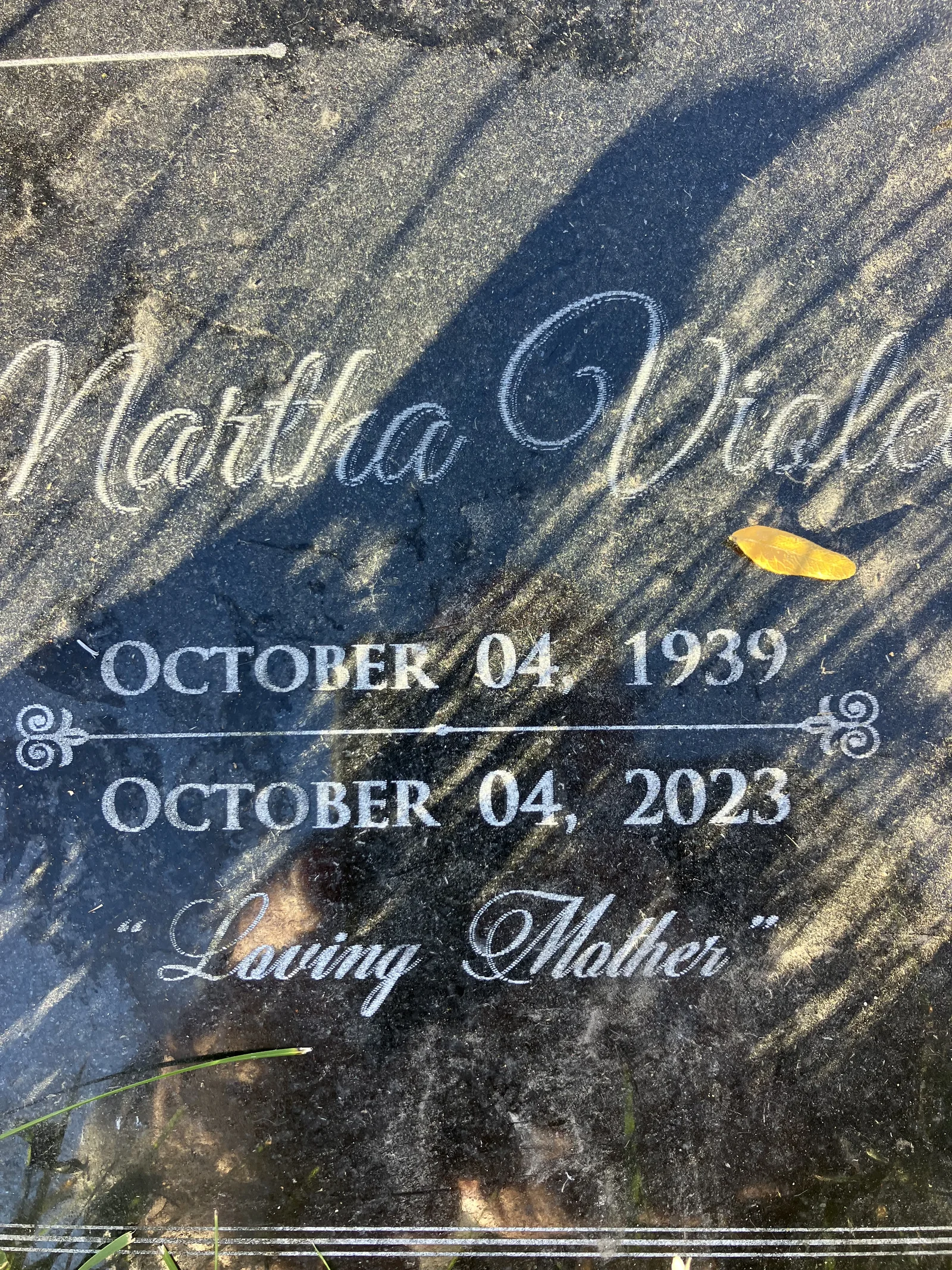 Cemetery lettering by LetterNstone
