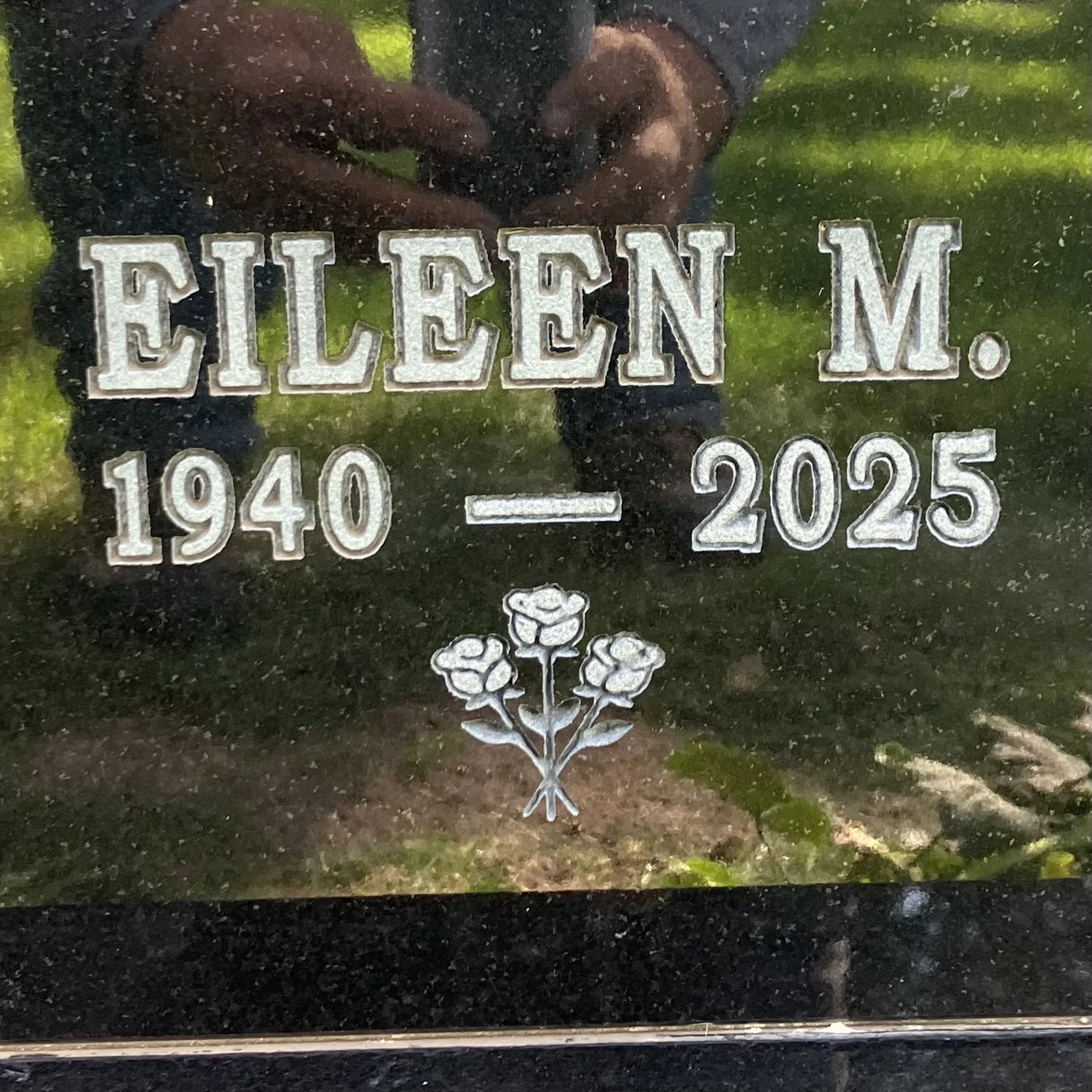 Rose engraving on monument by LetterNstone