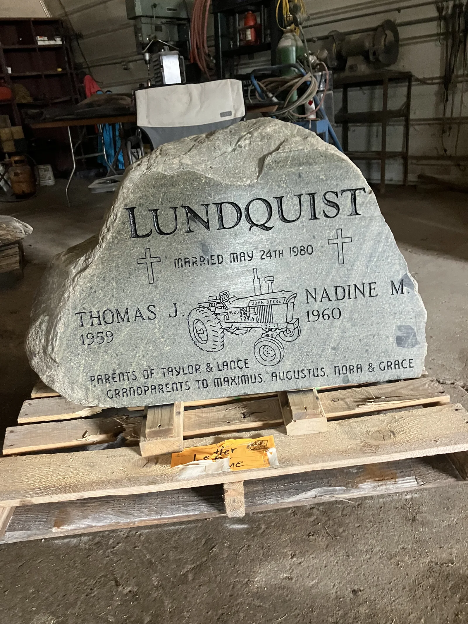 Lundquist — custom engraved monument by LetterNstone